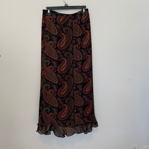 HAROLDS LINED SILK MAXI SKIRT SIZE 6 - Picture 2 of 4